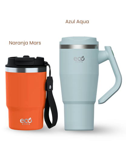 PACK COMBI (470 ml + 940 ml) Personalizado | Termo y Botella Térmica ECOROOTS