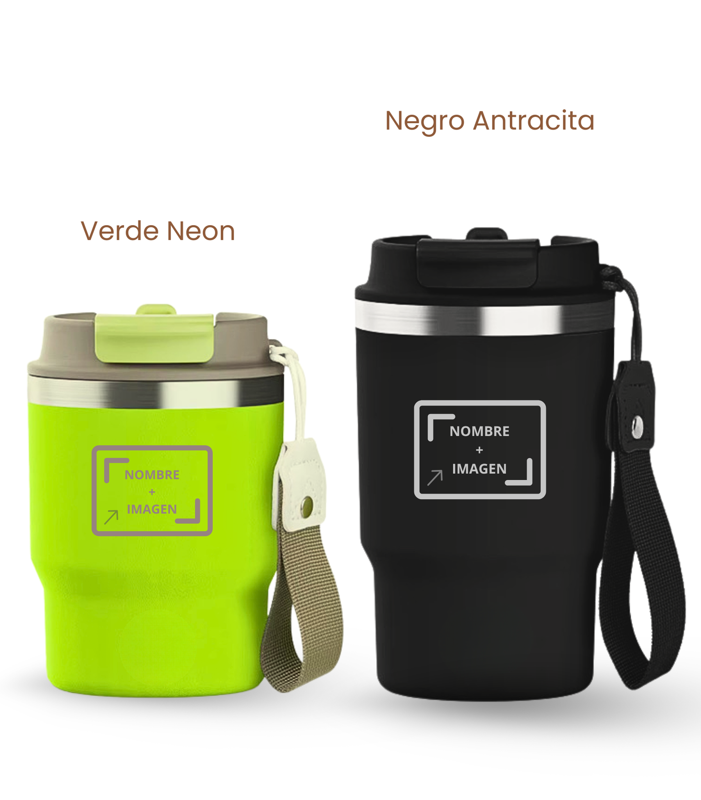 PACK COMBI (360 ml + 470 ml) Personalizado | Termo y Botella Térmica ECOROOTS