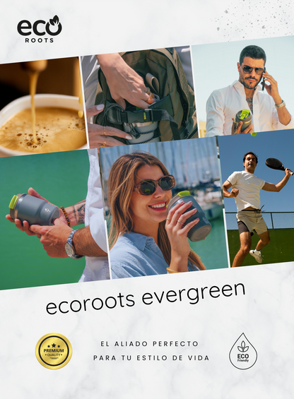 ECOROOTS I Evergreen Lifestyle I Termo I Vaso térmico I Gris Perla I 360 ml