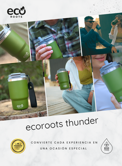 ECOROOTS I Thunder Outdoor I Termo I Vaso térmico I Verde Clover I 470 ml  🛒 (PRÓXIMAMENTE)