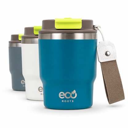 ECOROOTS Evergreen I Termo y vaso térmico 470 ml (Azul Bondi)