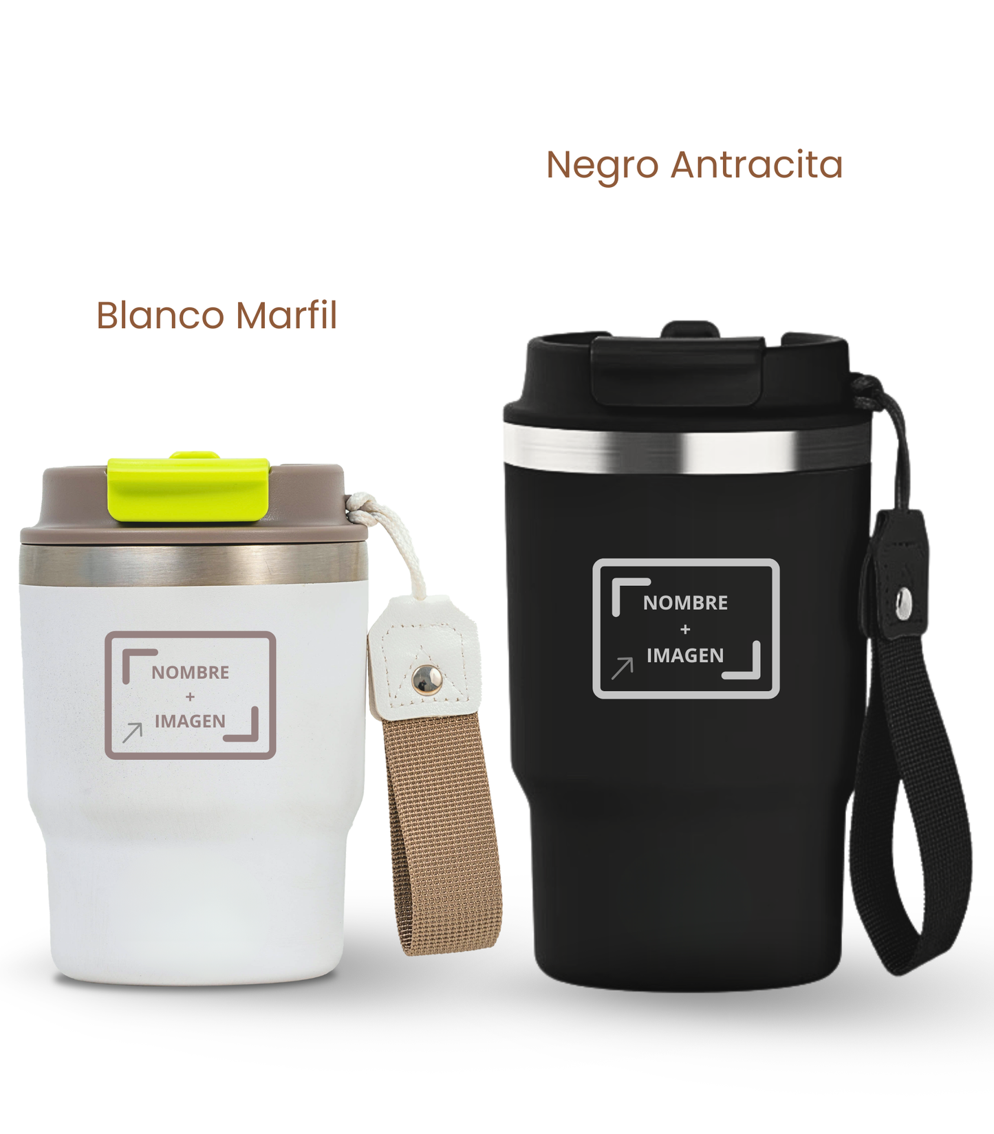 PACK COMBI (360 ml + 470 ml) Personalizado | Termo y Botella Térmica ECOROOTS