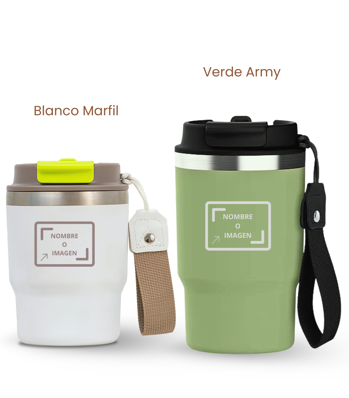 PACK COMBI (360 ml + 470 ml) Personalizado | Termo y Botella Térmica ECOROOTS
