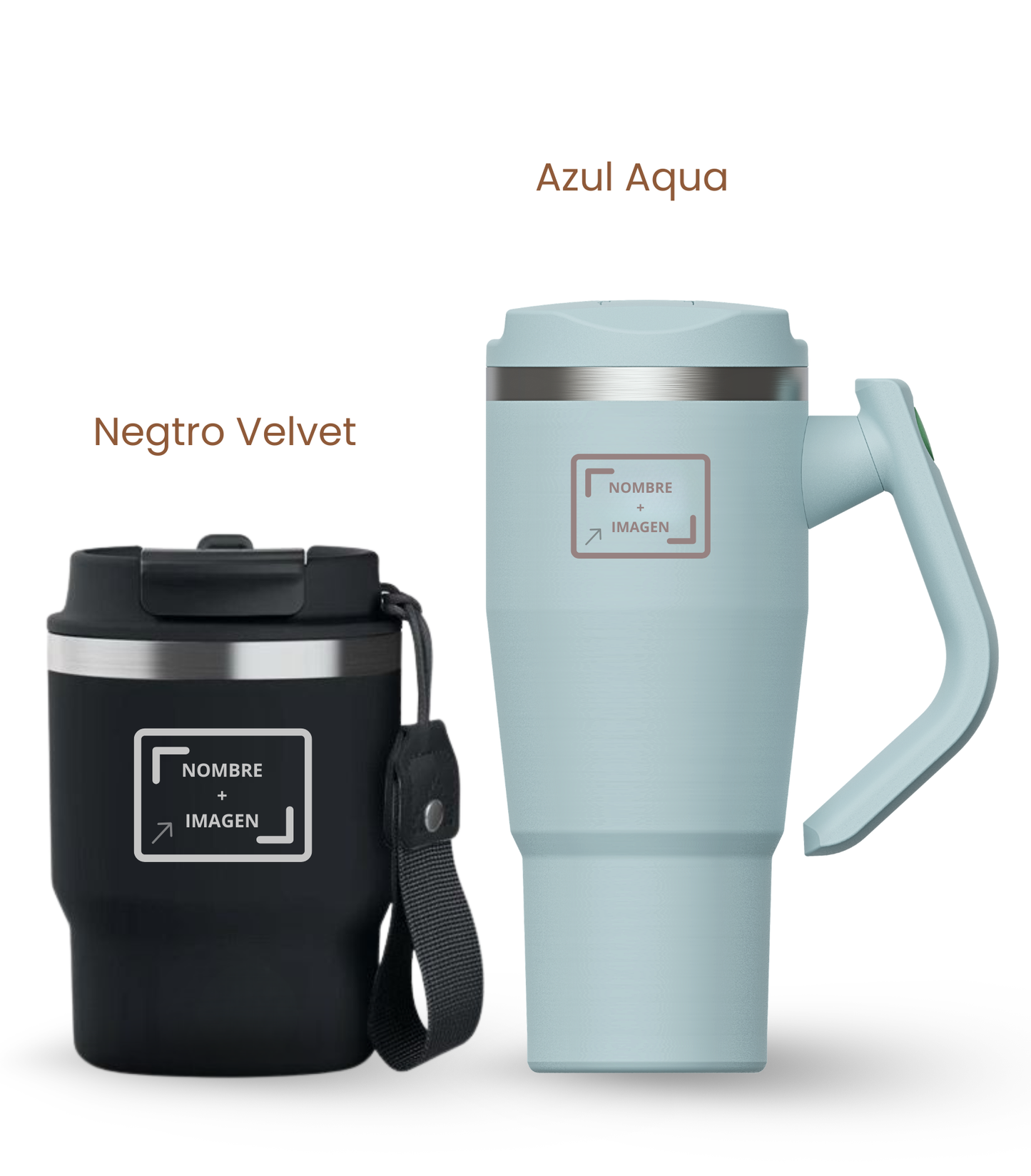 PACK COMBI (360 ml + 940 ml) Personalizado | Termo y Botella Térmica ECOROOTS