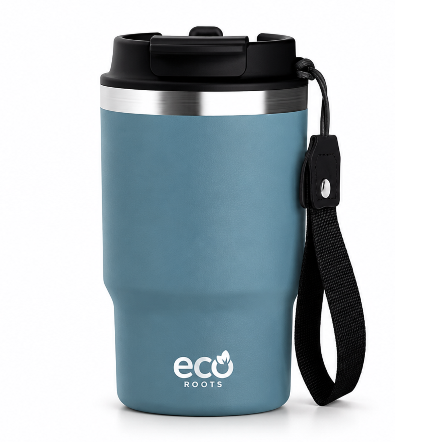 ECOROOTS Thunder I Termo y vaso térmico 470 ml (Azul Midnight)