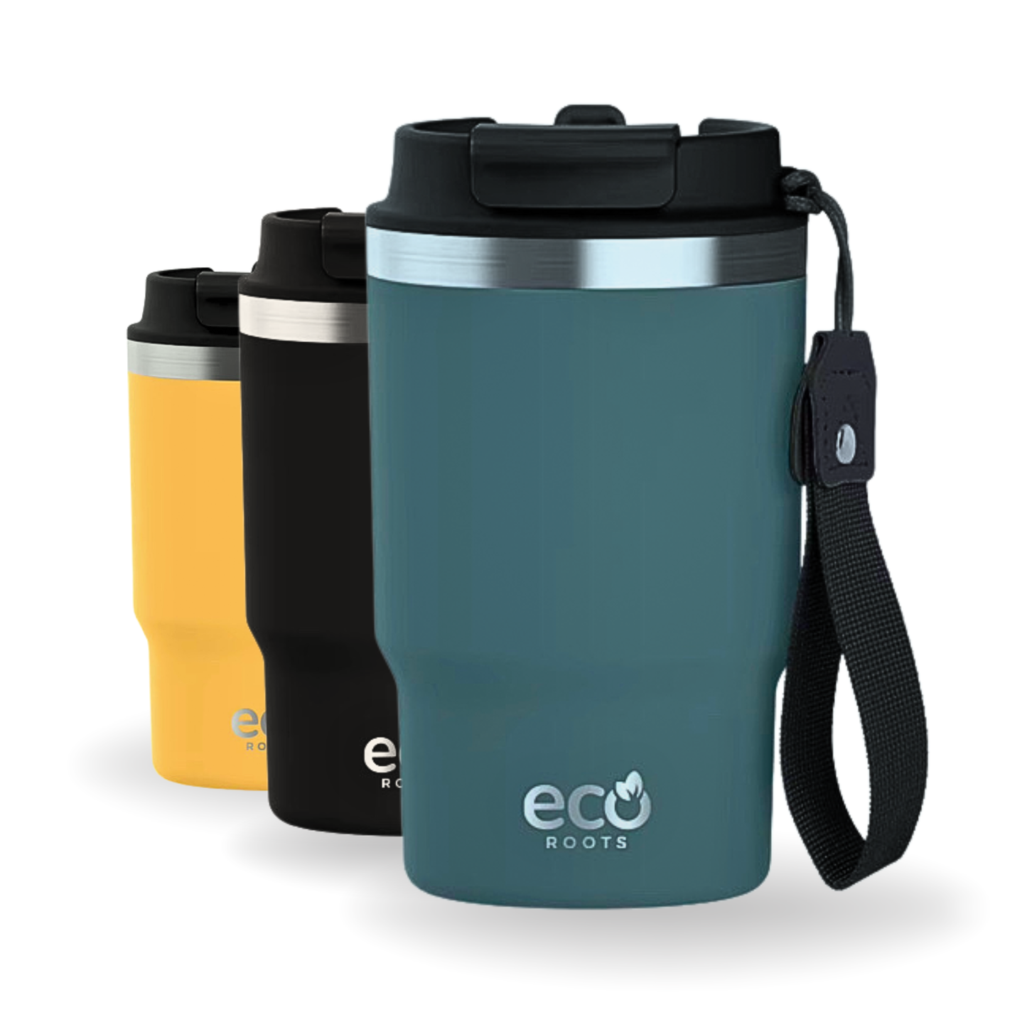 ECOROOTS Thunder I Termo 470 ml I Vaso térmico (Azul Midnight)