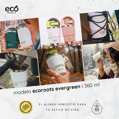 ECOROOTS Evergreen I Termo 360 º I Vaso térmico (Blanco Marfil)