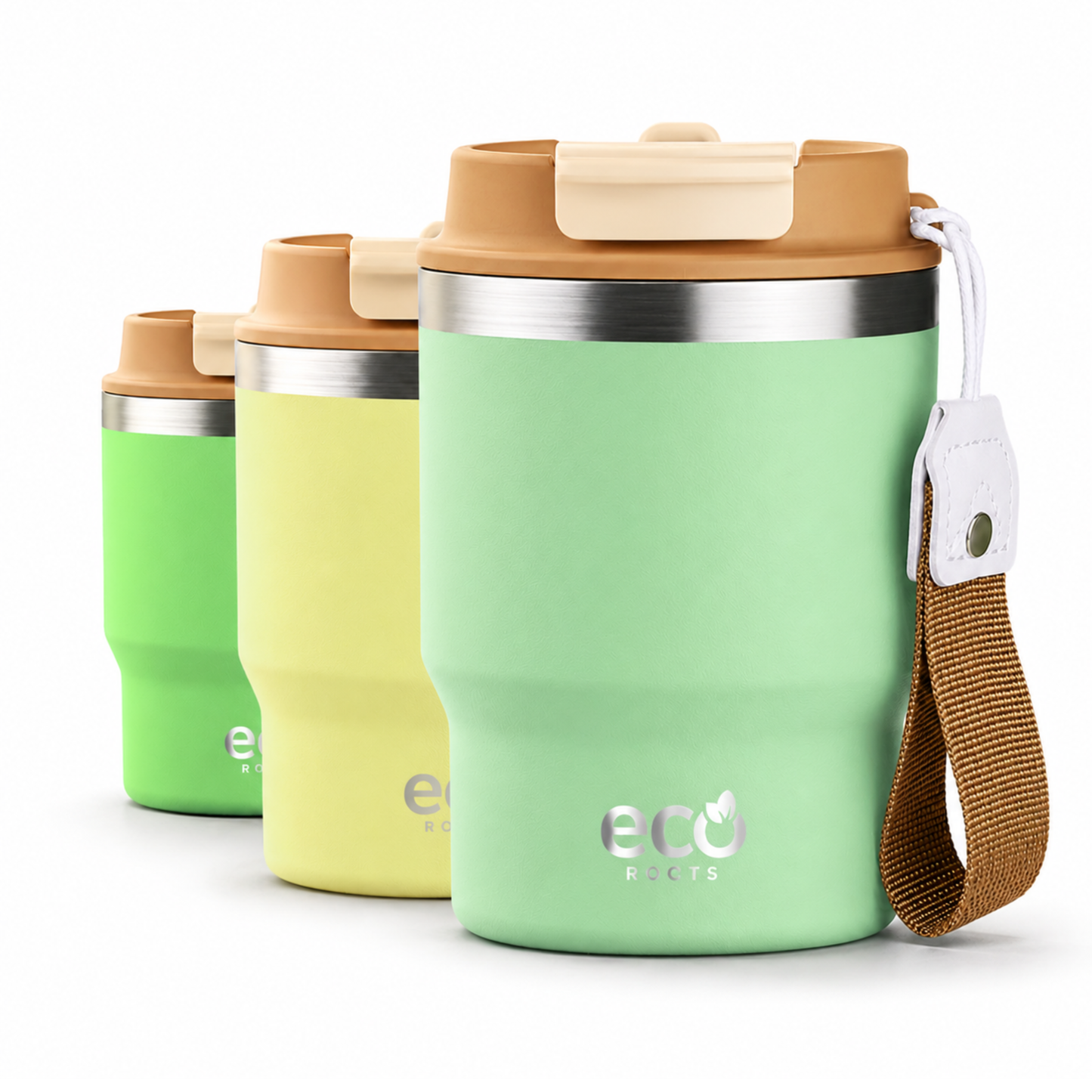 ECOROOTS Evergreen I Termo y vaso térmico 360 ml (Verde Fresh)