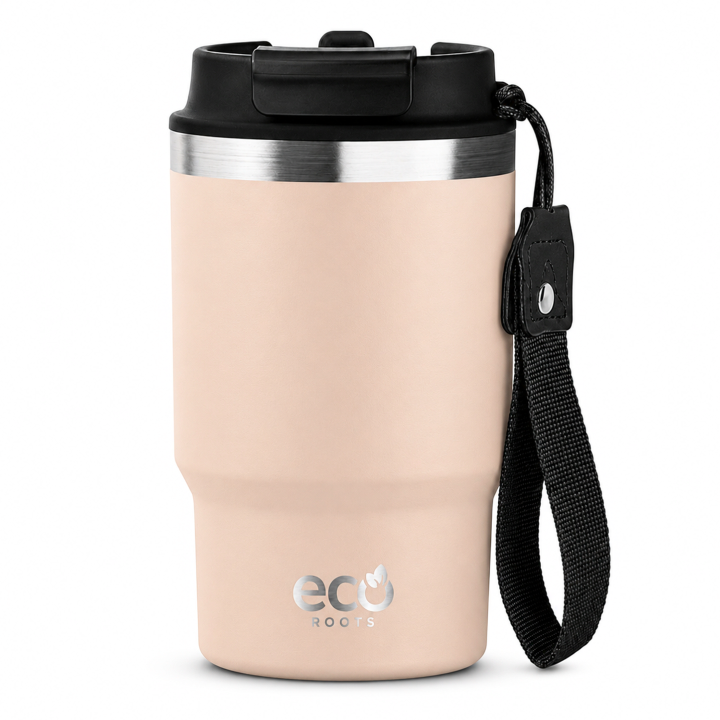 ECOROOTS Thunder I Termo y vaso térmico 470 ml (Beige Vanilla)