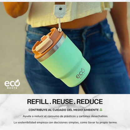 ECOROOTS Evergreen I Taza Térmica 360 º I Vaso térmico (Verde Fresh) 🛒 (PRÓXIMAMENTE)