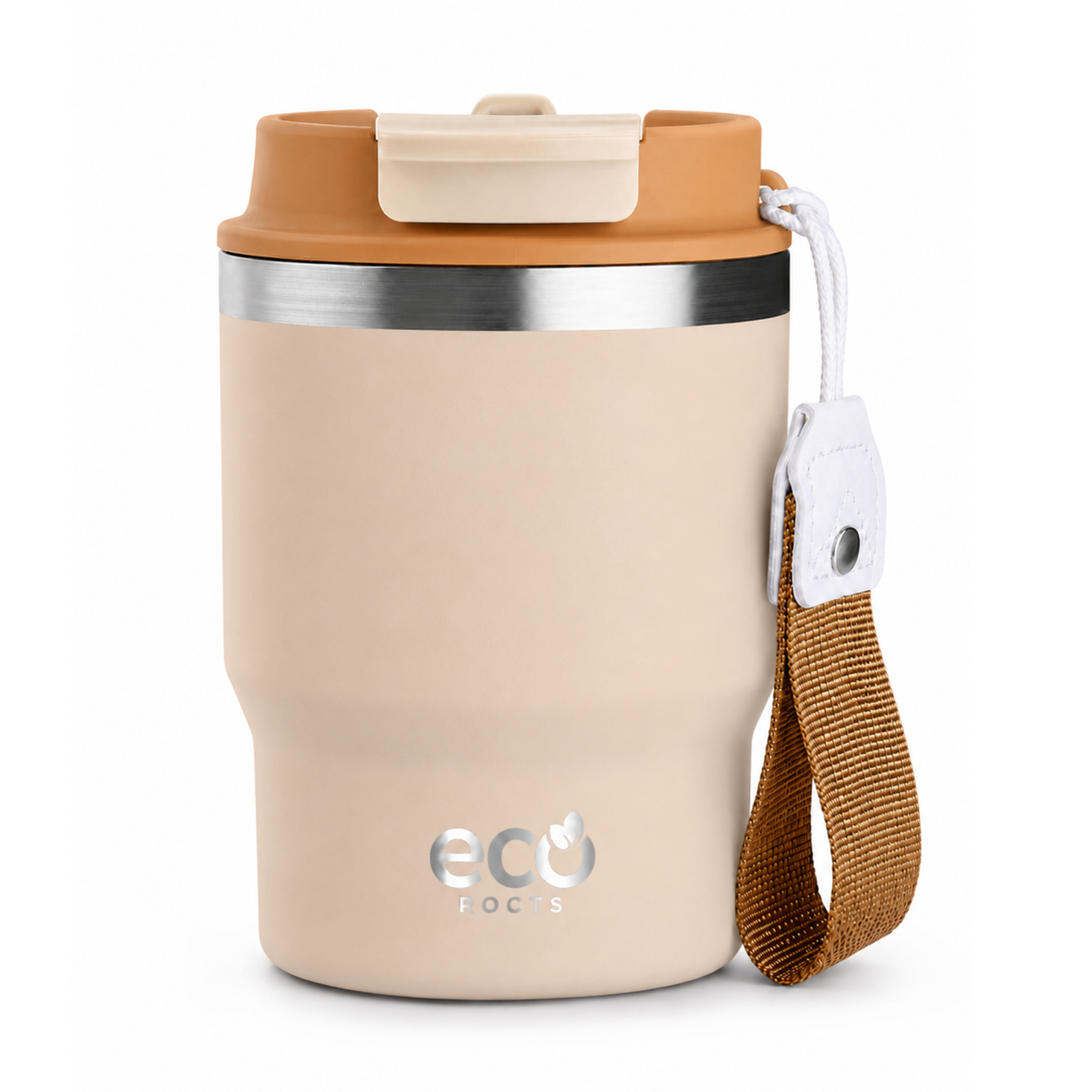 ECOROOTS Evergreen I Termo y vaso térmico 360 ml (Crema Latte)