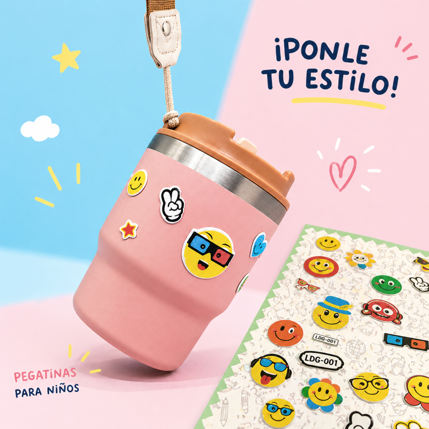 Pegatinas para Termos Infantiles | Stickers Kids ECOROOTS
