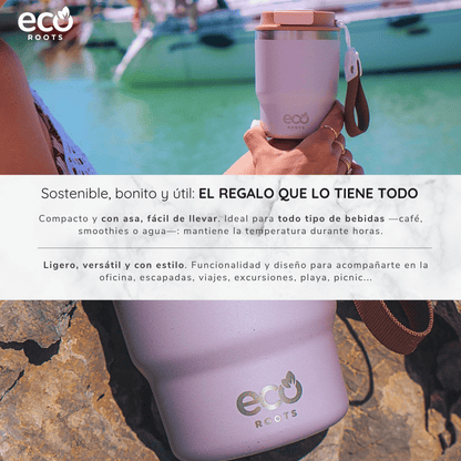 ECOROOTS Evergreen I Termo 360 º I Vaso térmico (Lila Lavanda)