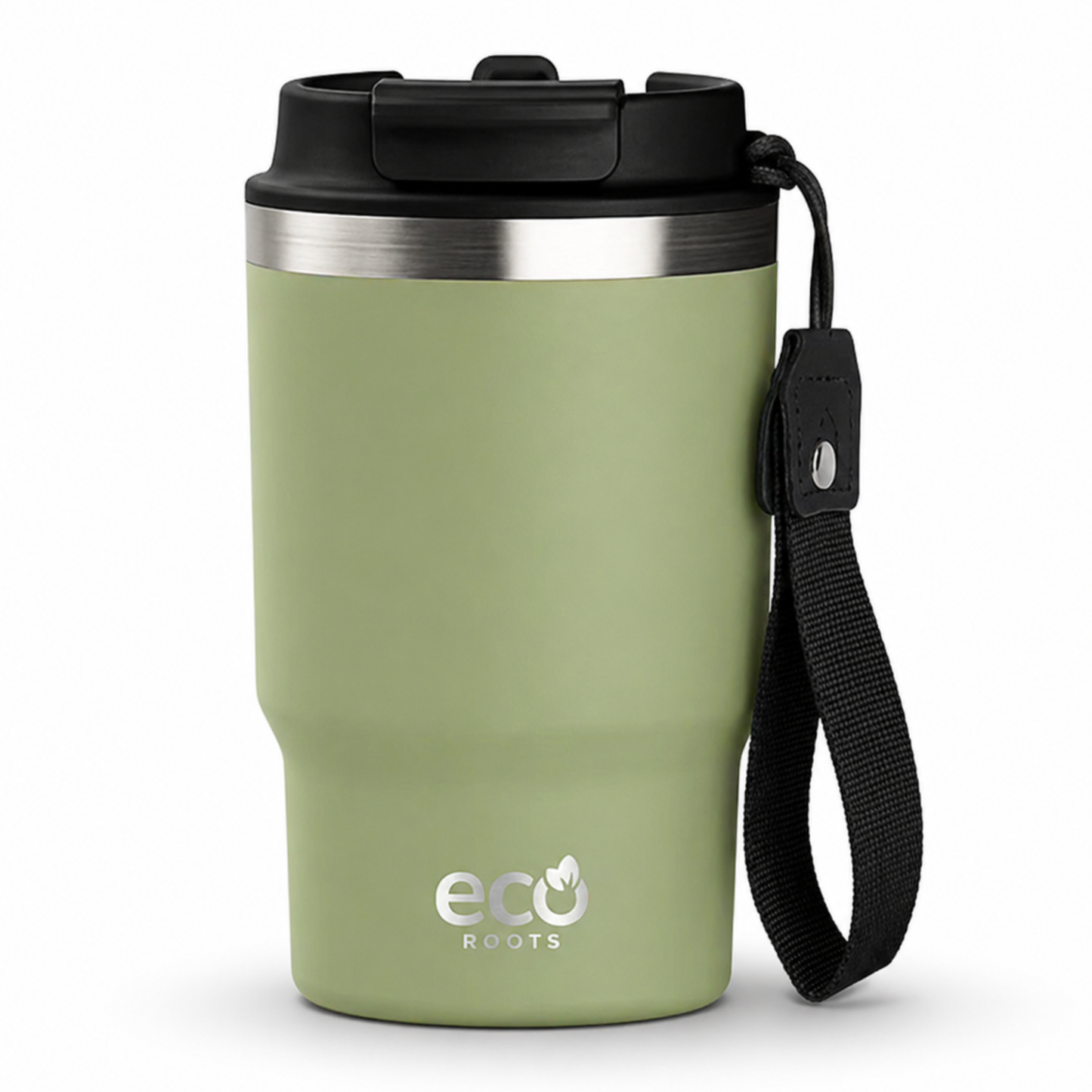 ECOROOTS Thunder I Termo y vaso térmico 470 ml (Verde Army)