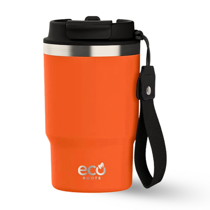 ECOROOTS Thunder I Termo 470 ml I Vaso térmico (Naranja Mars)