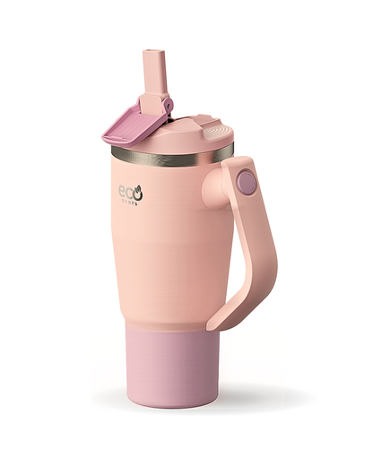 ECOROOTS I Rocket Active I Botella Térmica I Termo I Asa móvil I Rosa Blush I 940 ml