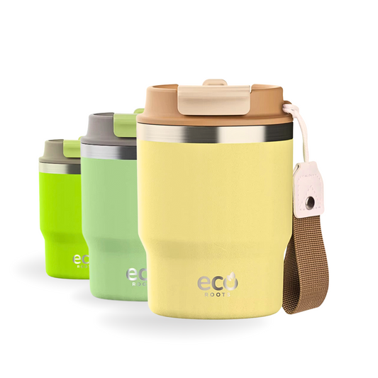 ECOROOTS Evergreen I Termo 360 º I Taza térmica (Amarillo Ipa)