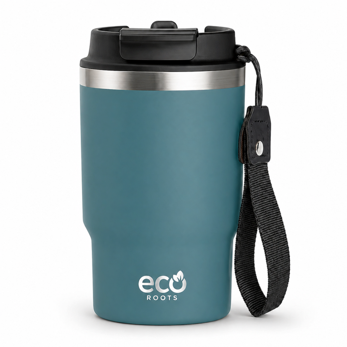 ECOROOTS Thunder I Termo y vaso térmico 470 ml (Azul Midnight)